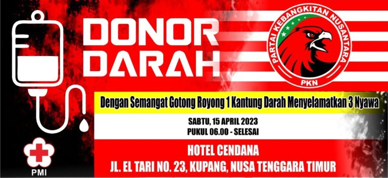 Bangun Semangat Gotong Royong Pkn Kota Kupang Gelar Donor Darah