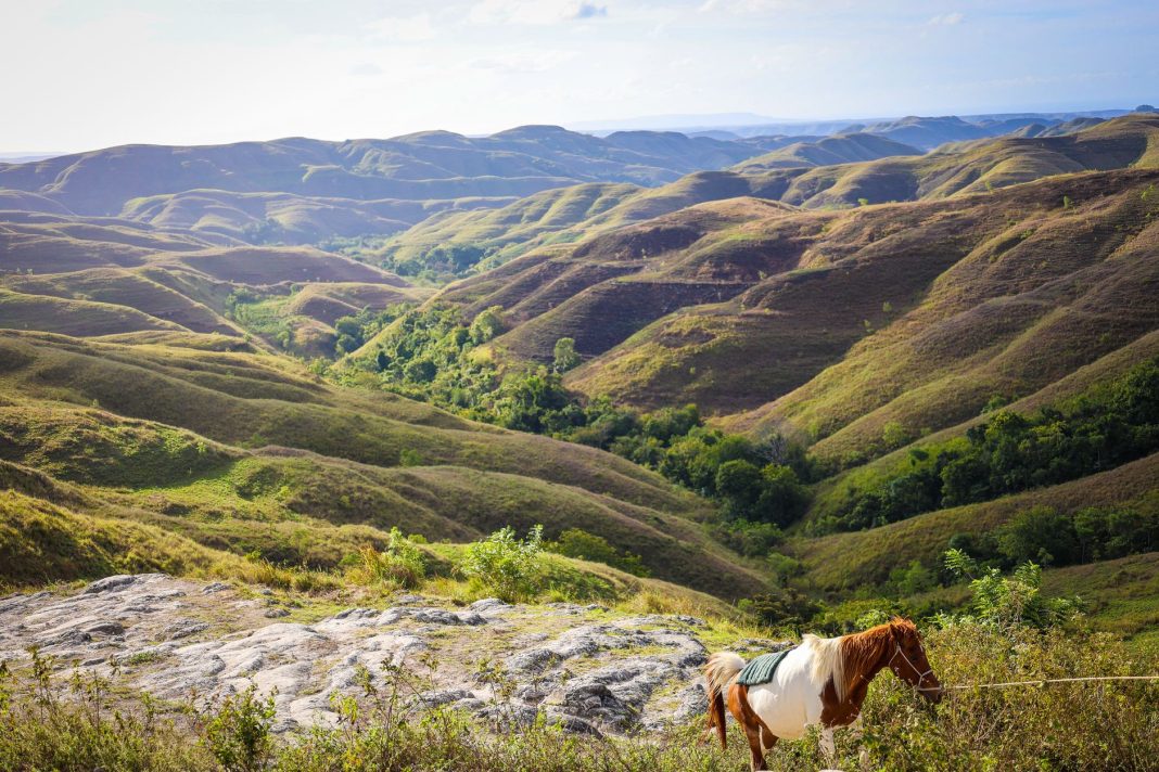 Ngarai merah Air Terjun Tanggedu di Sumba Timur, Nusa Tenggara Timur